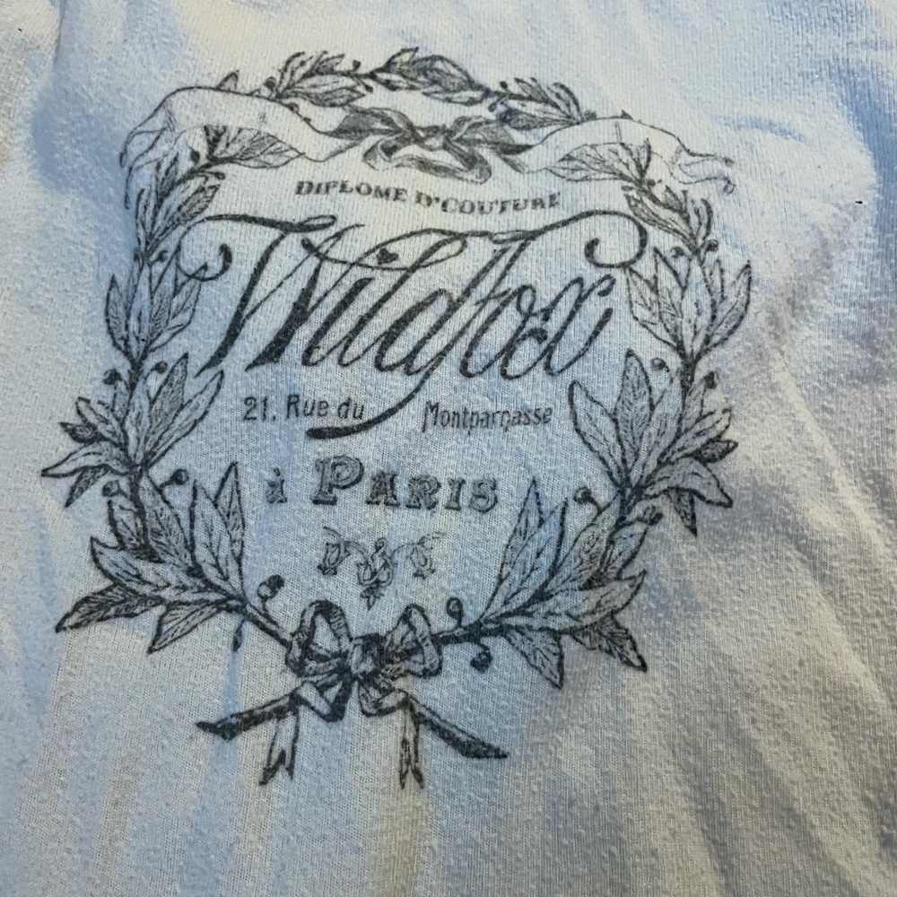 Wildfox vintage floral parisian hoodie size 12